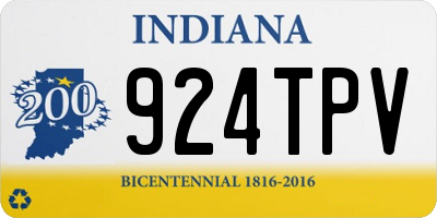 IN license plate 924TPV