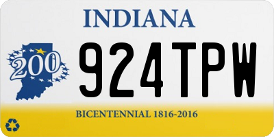 IN license plate 924TPW