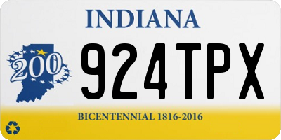 IN license plate 924TPX