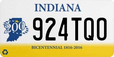 IN license plate 924TQO