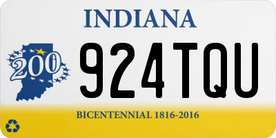 IN license plate 924TQU