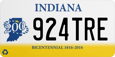 IN license plate 924TRE