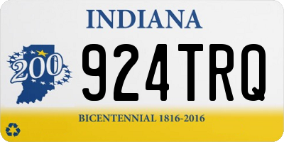IN license plate 924TRQ