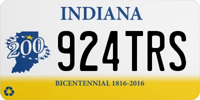 IN license plate 924TRS