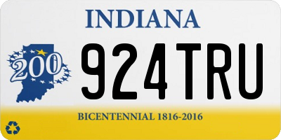 IN license plate 924TRU