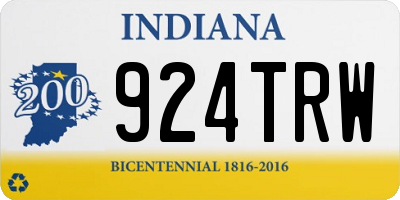 IN license plate 924TRW