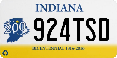IN license plate 924TSD