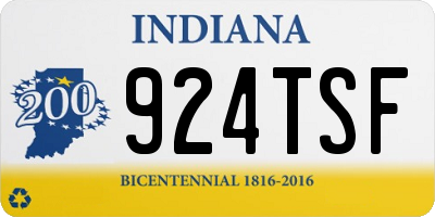 IN license plate 924TSF