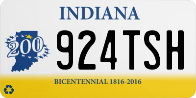 IN license plate 924TSH