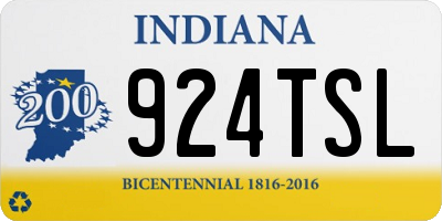 IN license plate 924TSL