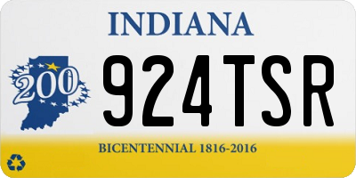 IN license plate 924TSR