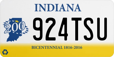IN license plate 924TSU