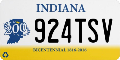 IN license plate 924TSV