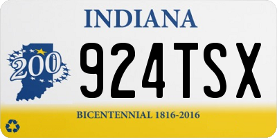 IN license plate 924TSX