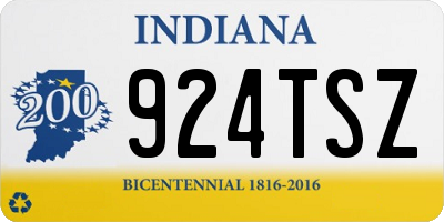 IN license plate 924TSZ