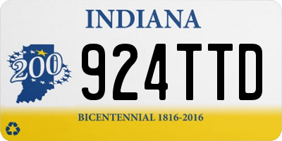 IN license plate 924TTD