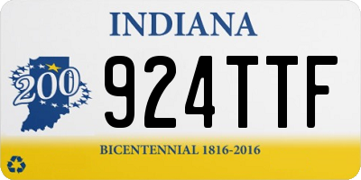 IN license plate 924TTF