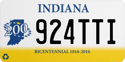 IN license plate 924TTI