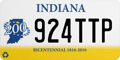IN license plate 924TTP