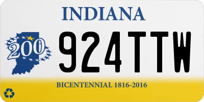 IN license plate 924TTW