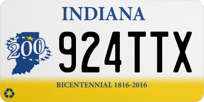 IN license plate 924TTX