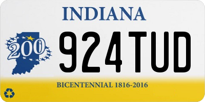 IN license plate 924TUD
