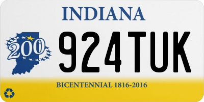 IN license plate 924TUK