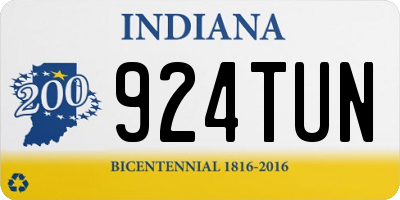 IN license plate 924TUN
