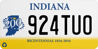 IN license plate 924TUO