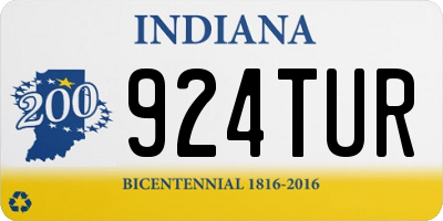 IN license plate 924TUR