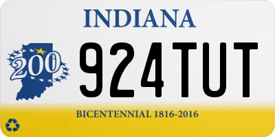 IN license plate 924TUT