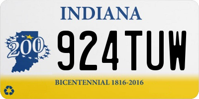 IN license plate 924TUW