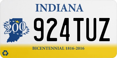 IN license plate 924TUZ