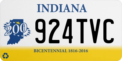 IN license plate 924TVC