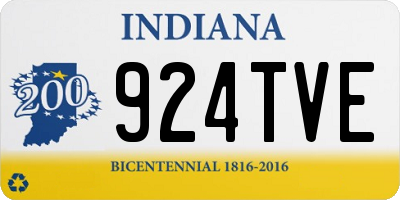 IN license plate 924TVE