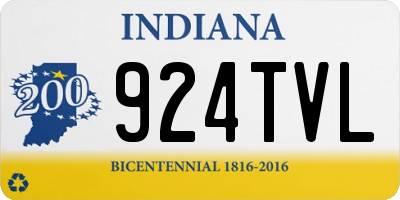 IN license plate 924TVL