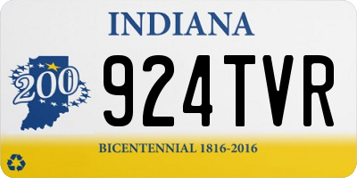 IN license plate 924TVR