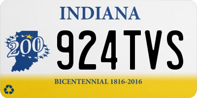 IN license plate 924TVS