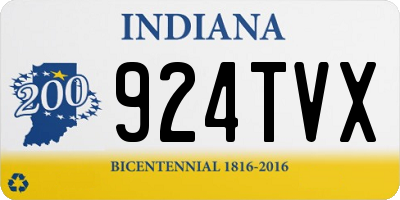 IN license plate 924TVX