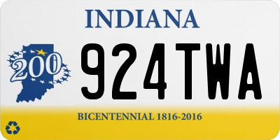 IN license plate 924TWA