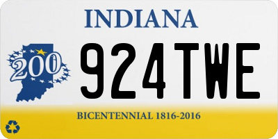 IN license plate 924TWE
