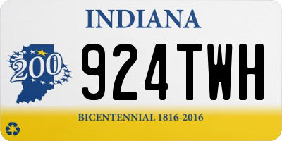IN license plate 924TWH