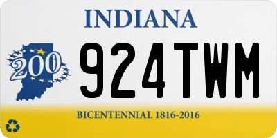 IN license plate 924TWM