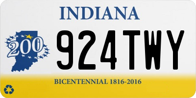 IN license plate 924TWY