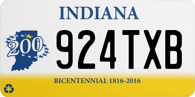 IN license plate 924TXB
