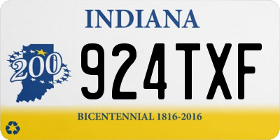 IN license plate 924TXF