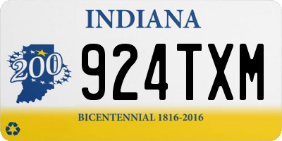 IN license plate 924TXM