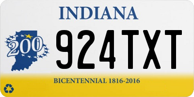 IN license plate 924TXT