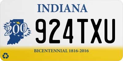 IN license plate 924TXU