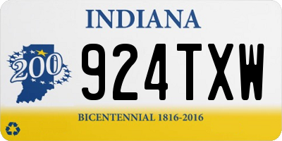 IN license plate 924TXW